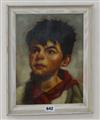 Mayer, oil on canvas, Portrait of an Italian boy, signed 30 x 23cm                                                                     