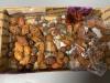 Various Chinese peach stone and nut carvings, bead necklaces, bangles etc                                                                                                                                                   