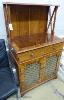 A regency style small rosewood chiffonier with raised panelled back, W-80, D-49, H-135.                                                                                                                                     