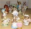 Fifteen Beswick Beatrix Potter figures, all Gold backstamp (four with some damage)                                                     