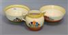 A Clarice Cliff crocus pattern jug and two Clarice Cliff bowls Diameter of largest 21cm                                                