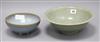 A Chinese Jun type bowl and a Chinese celadon crackle glaze bowl, 19th/20th century diameter 18cm and 26.5cm                           