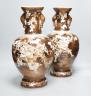 A pair of Satsuma two-handled vases, 44cm                                                                                                                                                                                   