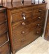 A Victorian Scottish mahogany chest of drawers W.119cm                                                                                 