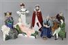 7 mixed coalport, worcester and doulton figures H.23cm                                                                                 