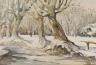 Charles Patrickson (20th C.), watercolour, Woodland in winter, signed, 24 x 36cm                                                                                                                                            
