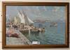 Neapolitan School, oil on canvas, Fishing boats in the Bay of Naples, 39 x 59cm                                                        