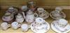 A collection of Victorian pink lustre and other teaware                                                                                