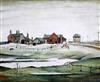 § Lawrence Stephen Lowry (1887-1976) Landscape with farm buildings 17.25 x 20.75in.                                                    