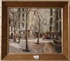 F. Wrabel, oil on canvas, Paris street scene, signed, 45 x 53cm                                                                        