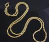 An 18ct gold fancy link necklace, 80cm,                                                                                                