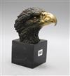 Milo. A bronze eagle head, on marble base, height 21.5cm                                                                               