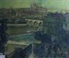 Z. Budinsky, oil on canvas, Continental town view, signed, 50 x 60cm, unframed                                                         