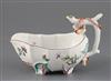 A good Chelsea strawberry leaf sauceboat, circa 1752-54, W. 15.5cm                                                                     