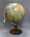 A 1950's columbus globe                                                                                                                