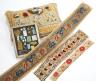 A Berlin bead worked bell pull, a similar cushion, two panels of Turkish embroidery, a framed sewing related collage and four animal pin cushions                                                                           