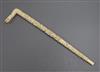 A Cantonese carved ivory parasol handle                                                                                                