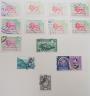 Album world stamps with Bechuanaland 1932 set - 10sh. mint, Bermuda, Falkland Is. 1938 set - £1 mint, G.B. 1d reds, Leeward Is. 1890- 5sh. mint, Swaziland 1933 set -10sh. mint, Virgin Is. German Colonies                 