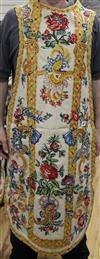 An 18th/19th century French embroidered wool chasuble                                                                                  