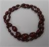 Two simulated cherry amber necklaces.                                                                                                  