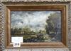 After Constable, oil on panel, rural landscape, 15 x 23cm.                                                                             