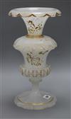 A 19th century French opaline glass vase height 34cm                                                                                   