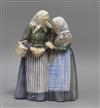 A Royal Copenhagen figural group 'The Gossips', modelled by Christian Thomsen, number 1319, height 29.5cm                              