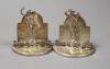 A pair of 1930's Royal Corps of Signals silver menu holders, H. Phillips, London, 1935/6                                                                                                                                    