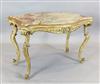 A 19th century Continental giltwood centre table, W.3ft 8in. D.2ft 5in. H.2ft 5in.                                                     