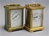 Two brass carriage timepieces                                                                                                          