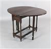 A late 17th century oak gateleg table, W.2ft 9in. H.2ft 4in.                                                                           