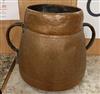 A large Eastern twin handled copper vessel W.60cm approx.                                                                              