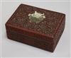 A Chinese red lacquer box and cover                                                                                                    