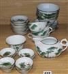 A set of Chinese Republic period porcelain tea and rice bowls and saucers                                                              