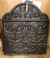 A cast iron Armada fireback W.54cm                                                                                                     