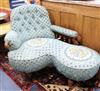 A Victorian style chaise longue W.130cm approx.                                                                                        