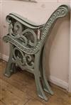 A pair of cast iron bench ends W.65cm                                                                                                  