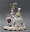 A Continental porcelain group of lovers height 31cm                                                                                    