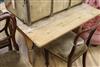 A Victorian pine drop flap table W.101cm                                                                                               