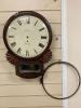 An early 19th century mahogany drop-dial wall clock, signed Sickert, Dudley (P), length 52cm                                                                                                                                