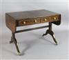 A Regency boxwood strung rosewood sofa table, W.3ft 2in. D.2ft 1in. H.2ft 4in.                                                         