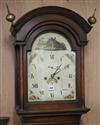 An early 19th century mahogany eight day longcase clock W.50cm                                                                         