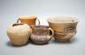 Four Chinese Neolithic pottery vessels, 11cm                                                                                                                                                                                