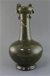 A large Chinese tea dust glazed vase, late 19th/early 20th century, H. 42.5cm                                                          