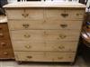 A large pine chest of drawers W.122cm.                                                                                                 