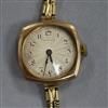 An lady's early 20th century 9ct gold Rolex manual wind wrist watch.                                                                   