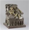 Aristide-Onesime Croisy (French, 1840-1899) . 'Le Nid' a bronze group of two children sleeping in an armchair, height 12in.            