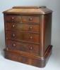 A Victorian miniature mahogany table top chest of drawers, height 35cm                                                                                                                                                      