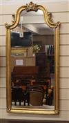 A reproduction gilt framed wall mirror H.102cm                                                                                         