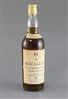 A bottle of Macallan 15 year old Scotch whisky, in 26 and 2 thirds fl.oz. bottle                                                       